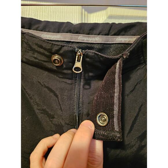 Campagnolo Italian Black 100% Polyamide Cycling Mesh Lined Pockets Men Size L - Picture 4 of 8